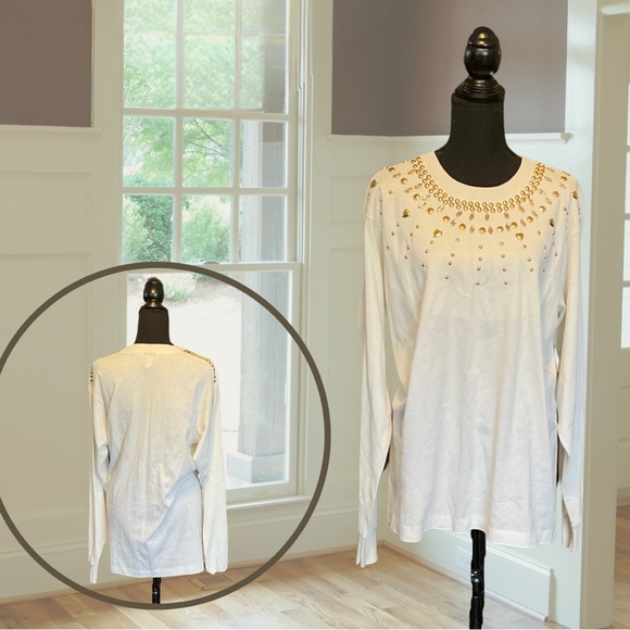 SPECIAL F/X Vintage Embellished Crew Neck Shirt | OS - Picture 2 of 3